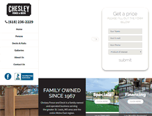 Tablet Screenshot of chesleyfence.com